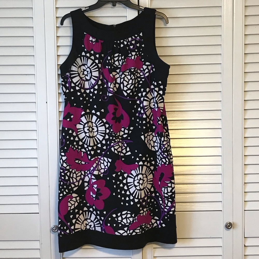 AB Studio Black and Pink Floral Dress